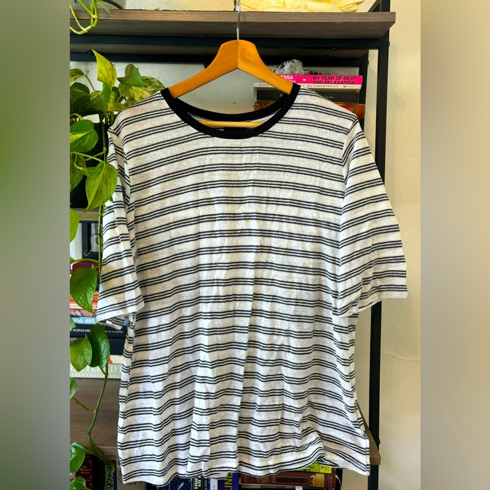 Striped Oversized Tee (Plus Size Friendly)